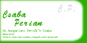 csaba perian business card